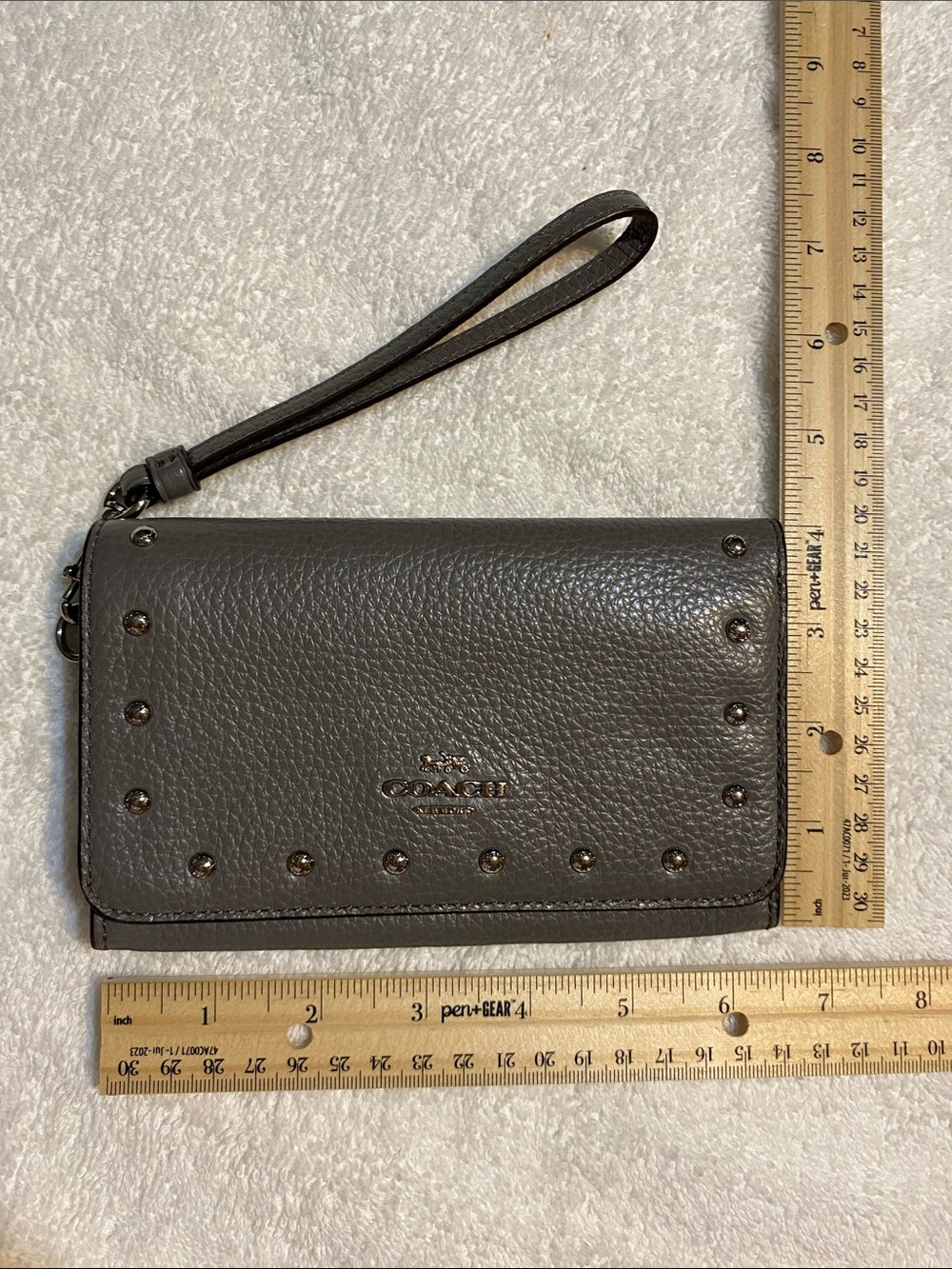Coach Gray Wristlet - Picture 2 of 6